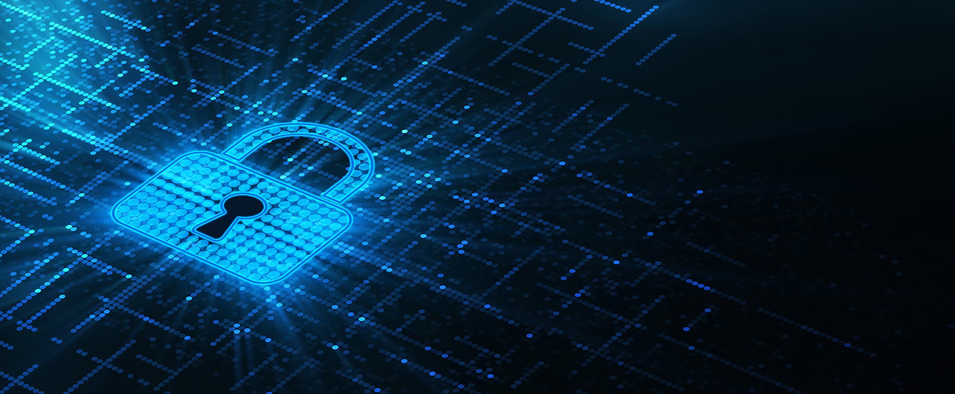 Bild einem blauen Schloss mit blauen Punkten im Hintergrund